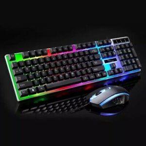 Rainbow Gaming Keyboard And Mouse Set Multi-Color Changing Backlight Mouse Mice