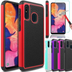 Estore electronics and gaming For Samsung Galaxy A10e/A20/A11 Phone Case Hybrid Cover /Glass Screen Protector